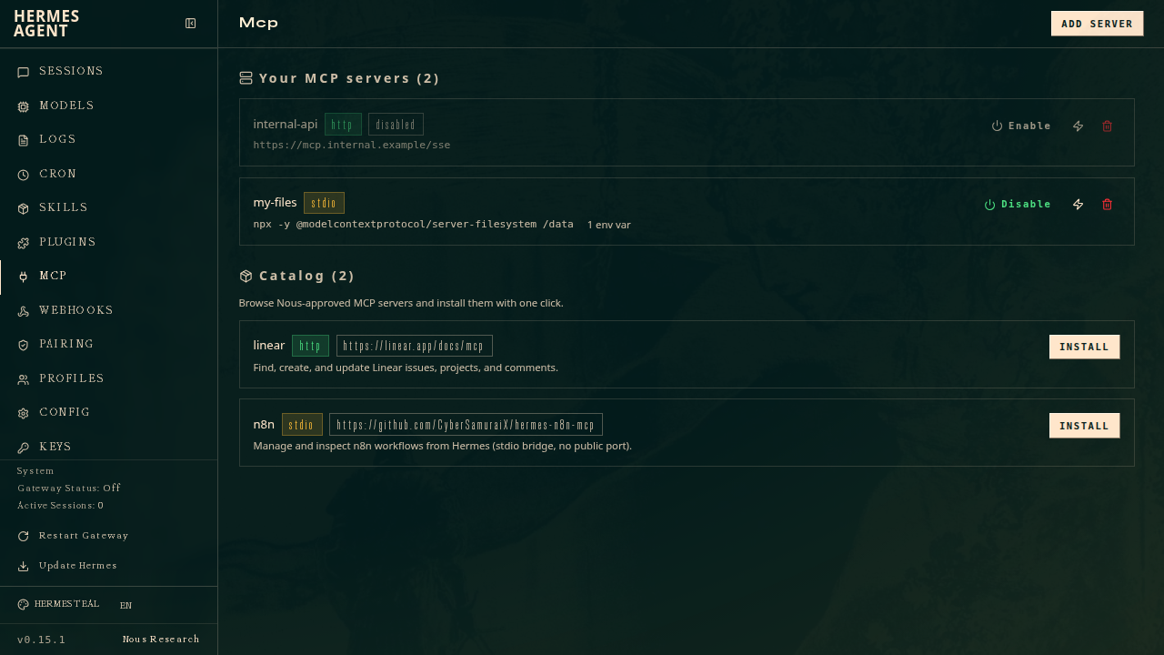 Official MCP servers page
